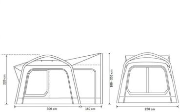 Heckzelt Air Movelite T1 uni